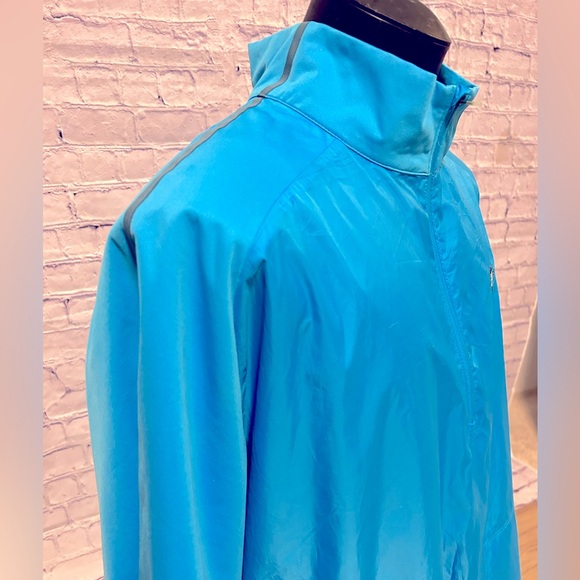 NIKE dri-fit mens size 2XL short sleeve 1/4 zip pullover wind jacket - Picture 3 of 7